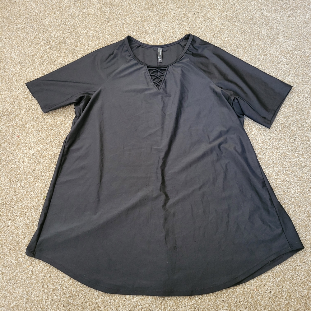 Torrid Black Athletic Short Sleeve Tee Size 1X
